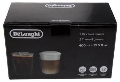 Obrázok produktu pre Delonghi - Dlsc318 Doppelwandige Thermogläser, 400 Ml, 2Er-Set - As00001402
