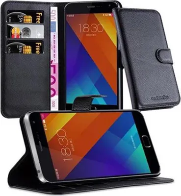 Image de Cadorabo Housse pour MEIZU MX5 Housse en noir Etui pour téléphone portable Case Cover Fermeture magnétique