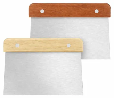 Produktbild von 2-teiliges Set aus Edelstahl-Teigschaber für Backen und Kochen
