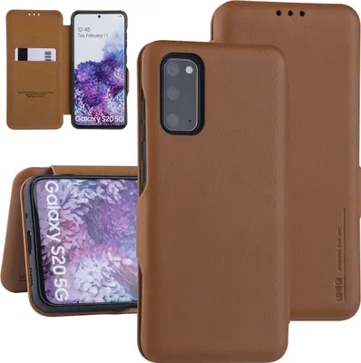 Produktbild von Samsung Galaxy S20 Light Brown Book type case - Card Holder