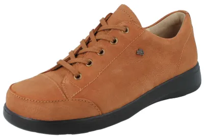 Produktbild von FINN COMFORT Fataga Damen Schnürhalbschuhe cognac braun Nubukleder - Größe: 40