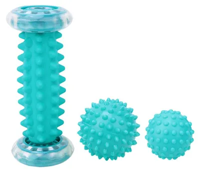 Produktbild von TPE Peanut Roller Spiky Massage Ball Set Zurück Fußmassagegerät Fitness Muskelmassage