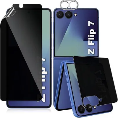 Zdjęcie produktu dla Pancerne etui ochronne do telefonu Samsung Galaxy Z Flip 7 - wykonane z TPU i hartowanego szkła, zapewniające prywatność i ochronę