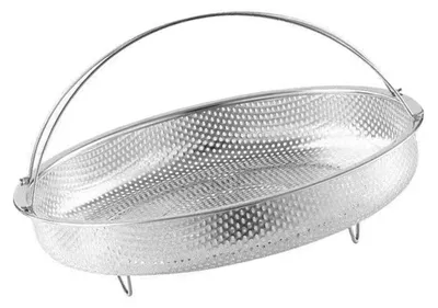 Image de Cuiseur vapeur 22,5 cm, forme ronde universelle, acier inoxydable, panier vapeur pour légumes