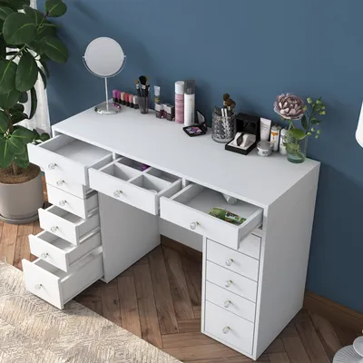 Image de Skye Decor, BJ106 - 2881, Coiffeuses, blanc, 120 x 81,6 x 44,5 cm