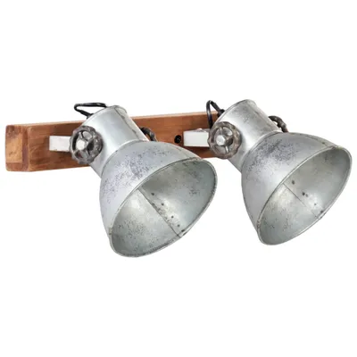 Produktbild von vidaXL Wandlampe Industriestil Silbern 45x25 cm E27