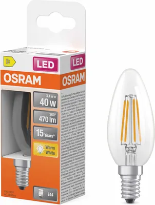 Image de OSRAM OSR LED Kerze B37 3,4W E14 klar 6 Stück Verkaufseinheit 351881 4099854467776