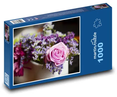 Obrázek produktu pro Puzzle 1000 Kytice s růžemi a levandulí - martinpuzzle