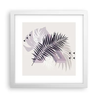 Produktbild von Gerahmtes Poster - Weißer Rahmen - Grafiken Blatt Buntstift - 30x30 cm - Wand Bild - Wanddeko - Wandbilder - Kunstposter - Wandposter - Bilderrahmen - Bilder - Kunstdruck - P2WAC30x30-4455