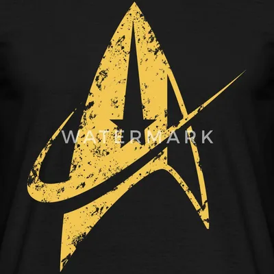 Produktbild von Spreadshirt Star Trek Discovery Delta Abzeichen Gold Männer T-Shirt, XL, Schwarz