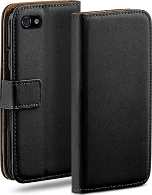 Produktbild von moex® Book Case kompatibel mit Apple iPhone 4s / iPhone 4 - Hülle 360 Grad klappbar, Schwarz