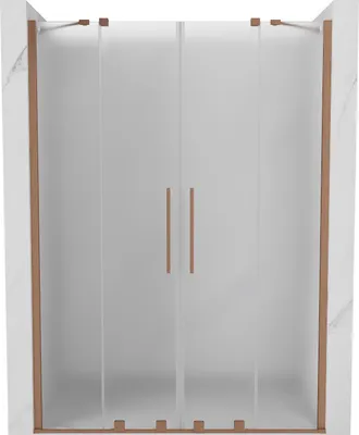 Obrázek produktu pro Mexen Velar Duo posuvné sprchové dveře 140 cm, matné, kartáčovaná měď - 871-140-000-32-65