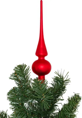 Produktbild von TrendLine Christbaumspitze aus Glas 26 cm rot mattiert