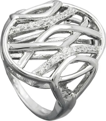 Produktbild von Ring Damenring in Kreisform mit Zirkonia weiß 925 Silber Innenumfang 56mm  Ø17.8mm