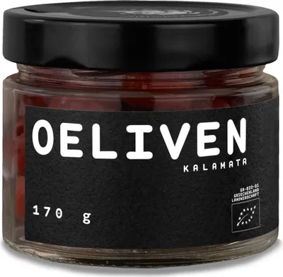 Produktbild von Bio Kalamata Oliven 170 Gramm von OEL-Berlin