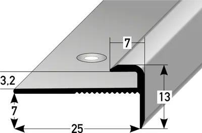 Produktbild von PROVISTON Einfassprofile | 3 x 13 x 25 x 900 mm | Abschlussprofil Anpassungsprofil Ausgleichsprofil Aluminium eloxiert Spezialemailliert Schwarz Gebohrt