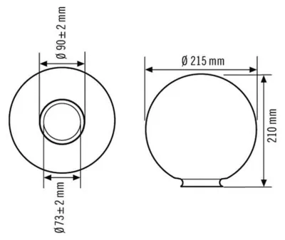 Produktbild von ESYLUX Systemglas Monza EL10026164 transparent
