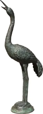 Produktbild von Schöner Bronze Fischreiher für den Garten Teich oder die Terasse ist Frostfest Witterungsbeständig und Neu 60cm H, BOAN-1179