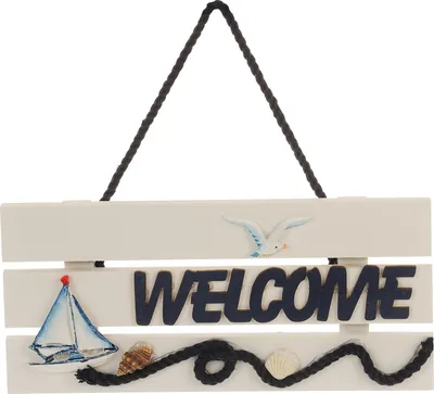 Produktbild von Welcome Schild aus Holz 24x2x11cm