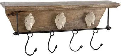 Produktbild von Garderobe mit vier Haken, 40x8x10 cm