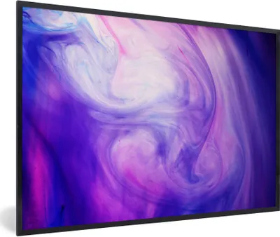 Produktbild von MuchoWow® Gerahmtes Poster Malerei - Abstrakt - Design 90x60 cm - Poster mit Schwarzem Bilderrahmen Wandposter Rahmen Foto Bilder - Fotorahmen - Foto-Plakat