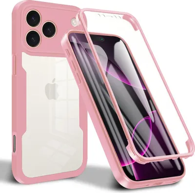 Immagine prodotto di Custodia per iPhone 17 Pro Max, protezione completa a 360° con protezione del display incorporata Rosa