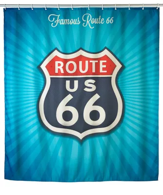 Produktbild von Anti-Schimmel Duschvorhang Vintage Route 66