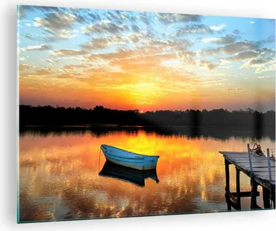 Produktbild von Bilder auf glas - Landschaft Sommer Meer - 70x50cm - Glasbilder - Wandbilder - Kunstdruck - zum Aufhängen bereit - Wanddekoration aus Glas - Glas Bilder - Wandbild auf Glas - Einteilig - GAA70x50-3167