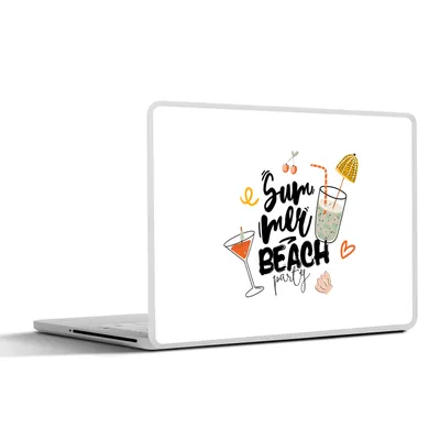 Produktbild von MuchoWow® Laptop Aufkleber Sticker Cover Cocktail - Sommer - Schwarz 30x21 cm - Sticker für Laptop - Selbstklebend