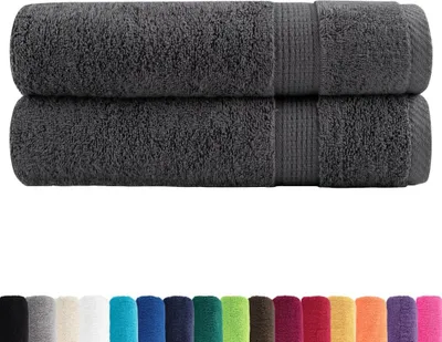 Produktbild von vidaXL Premium Duschtücher SOLUND 2 Stk. Anthrazit 70x140 cm 600 g/m²