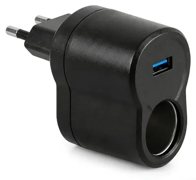 Netzadapter 220V auf 12V Zigarettenanzünder + USB