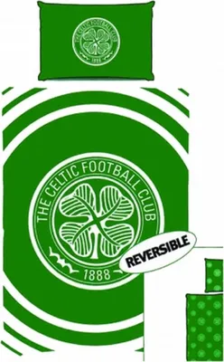 Obrázek produktu pro Sada povlečení na přikrývku a polštář Celtic FC Pulse BS1313 (jedna velikost) (zelená/bílá)