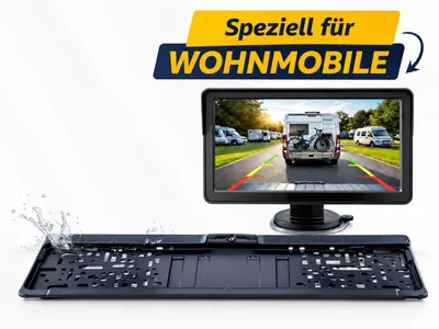 Produktbild von Drahtlose Solar-Rückfahrkamera mit 5-Zoll-Display, KI-generiertes Bild