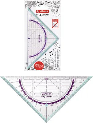 Produktbild von Herlitz Geometriedreieck "my.pen" / 16cm / Farbe: türkis