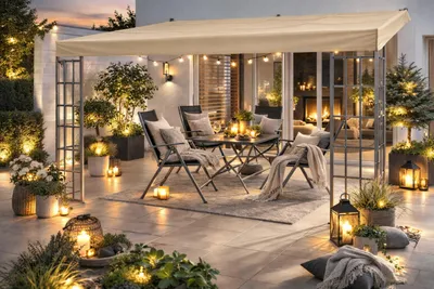 Produktbild von Rank Anbau 3x4m Sand Anbaupavillon Terrassendach