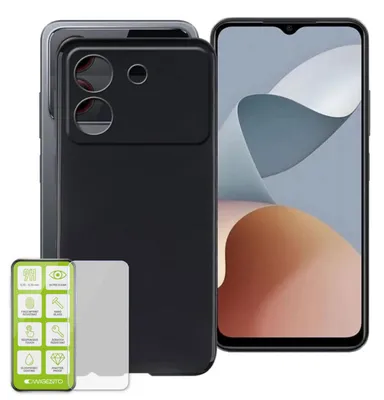 Image de Étui en silicone pour ZTE Blade A54, étui en verre H9, housse de protection