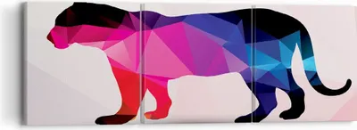 Produktbild von Bild auf Leinwand - Leinwandbild - Tiger Illustration modern Grafik - 90x30cm - Wand Bild - Wanddeko - Leinwanddruck - Bilder - Kunstdruck - Wanddekoration - Leinwand bilder - Wandkunst - CA90x30-2808