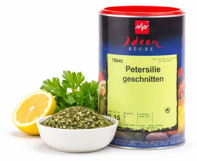 Obrázok produktu pre Repka – sušené nasekané petržlenové lístky, plechovka 500 g