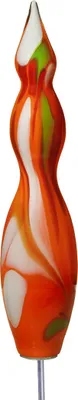 Produktbild von Glasskulptur Saturn Gartenflair 47cm inkl. Stab orange
