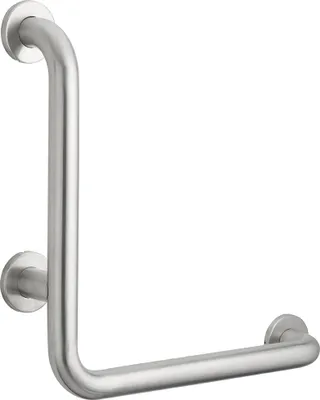 Image de Barre de maintien coudée, inox 304, longueur 800mm, angle 90°, Ø32mm, finition inox brossé - THIRARD
