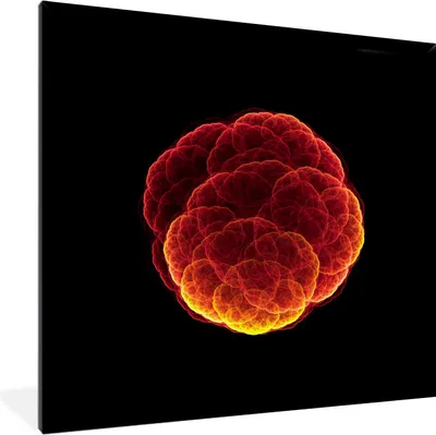 Produktbild von MuchoWow® MuchoWow® Gerahmtes Poster Kreis - Rot - Wolke 40x40 cm - Poster mit zchwarzem Bilderrahmen - Mit Rahmen - Wanddekoration Schlafzimmer