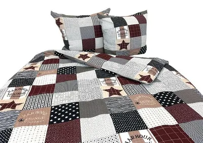 Zdjęcie produktu dla Pościel, pościel z tkaniny typu waffle piqué, nie wymaga prasowania, 100% bawełna, 160x200, 2088, brązowa mozaika