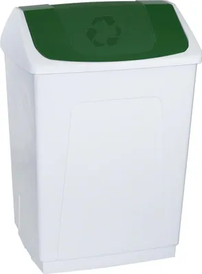 Immagine prodotto di Denox DEN136 Cestino per carta con coperchio ribaltabile 55 litri, verde, 55 L