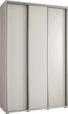 Produktbild von MEBLE KRYSPOL Davos 1 Schrank, drei Türen - 235,2x150x45 cm - Weiß Weiß Silber