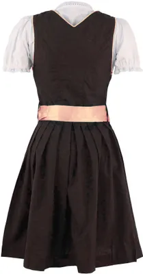 Produktbild von 3-teiliges Mini-Dirndl-Set Dirndel Dirndlbluse Dirndlschürze , Größe:38, Farbe:Rosa