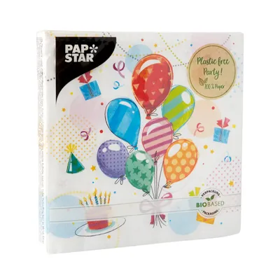 Productafbeelding van PAPSTAR 88611 PAPSTAR Motivservietten "Fete", 330 x 330 mm