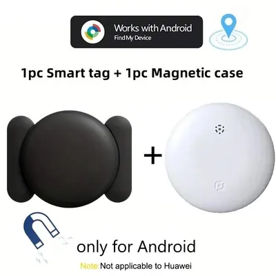 Produktbild von Bluetooth Tracker für Android, Google Find My, Schlüsselfinder, Ortung – mit schwarzem Magnetgehäuse
