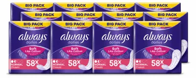 Imagen del producto de 12 unidades de toallas sanitarias delgadas "Always Normal" - Paquete económico