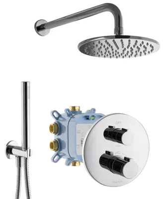 Image de Système de douche complet PaulGurkes avec douche pluie et corps encastré