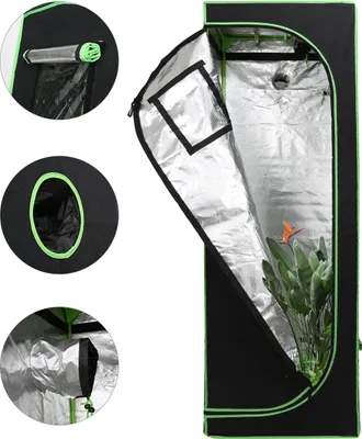 Produktbild von Aopunly Grow Zelt für Pflanzen Zuchtzelt Gewächshaus Box Garten Anzucht Gemüse Kräuter Grow Schrank Indoor 80x80x180 cm